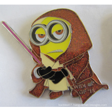 Metal Minions Badge in Soft Enamel and Glitter (badge-189)
